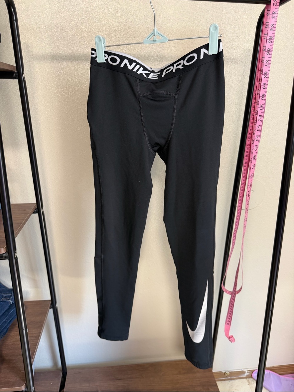 Nike Pro Dri-FIT XL Black Compression Tights Leggings Swoosh